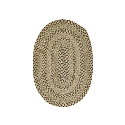 Better Trends Woodbridge Banded Braided Reversible Indoor Oval Accent Rug In White