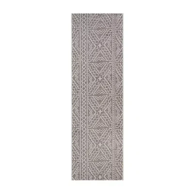 Couristan Harper Madagasgar Sudan Abstract Indoor Outdoor Rectangular Accent Rug In Gray