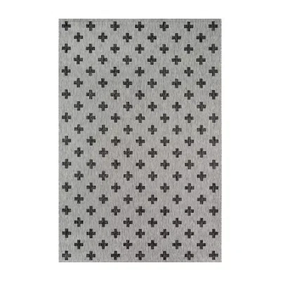 Novogratz Villa Umbria Geometric Indoor Outdoor Rectangular Accent Rug In Gray