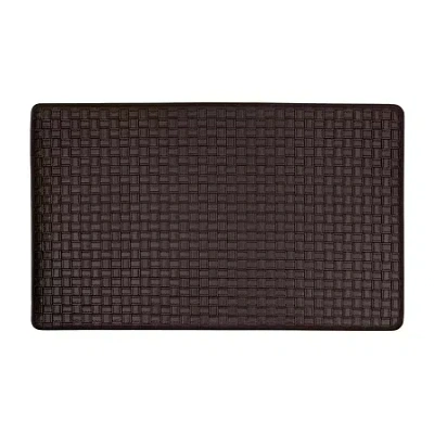 Achim Woven-embossed Anti-fatigue Kitchen Mat In Black