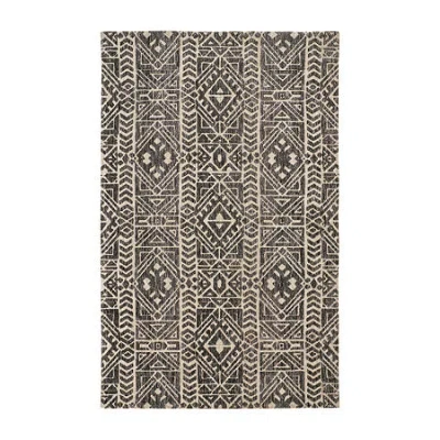 Weave & Wander Oliena Stripe Machine Made Indoor Rectangle Accent Rugs In Gray