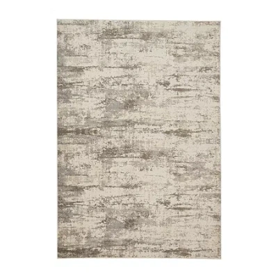 Weave & Wander Parker Abstract Machine Made Indoor Rectangle Accent Rugs In White