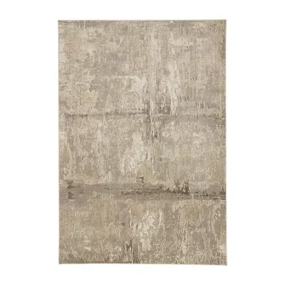 Weave & Wander Parker Abstract Machine Made Indoor Rectangle Area Rugs In White
