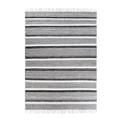 Couristan Manasquan Striped Reversible Indoor Outdoor Rectangular Accent Rug In Gray