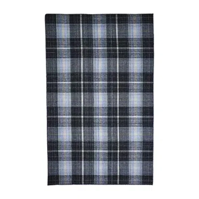 Weave & Wander Jens Plaid Flatweave Indoor Rectangle Area Rugs In Black