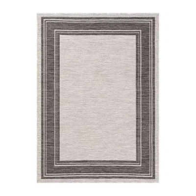 Lr Home Winona Bordered Pet Yarn Indoor Outdoor Rectangular Area Rug In Neutral