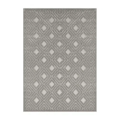 Lr Home Alina Bel Geometric Indoor Outdoor Rectangular Area Rug In Gray