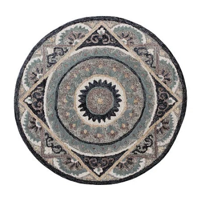 Lr Home Beatrice Qiera Medallion Hand Tufted 3'x3' Indoor Round Accent Rug In Multi