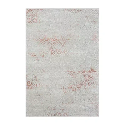 Lr Home Calixta Fran Floral Stain Resistant Indoor Rectangular Area Rug In Neutral