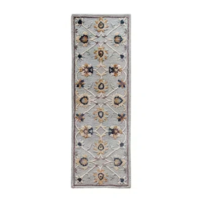 Lr Home Beatrice Elise Floral Hand Tufted 2'x6' Indoor Rectangular Runner In Gray