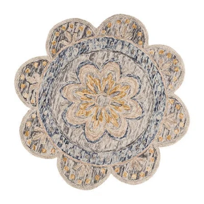 Lr Home Daisy Aby Floral Hand Tufted Indoor Round Area Rug In Multi