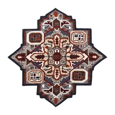 Lr Home Shena Iris Geometric Hand Tufted Indoor Star Area Rug In Brown
