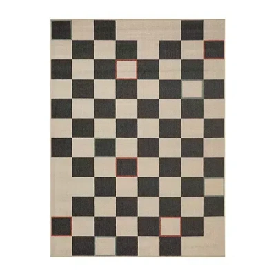 Lr Home Checkered Indoor Outdoor Rectangular Area Rug In Multi