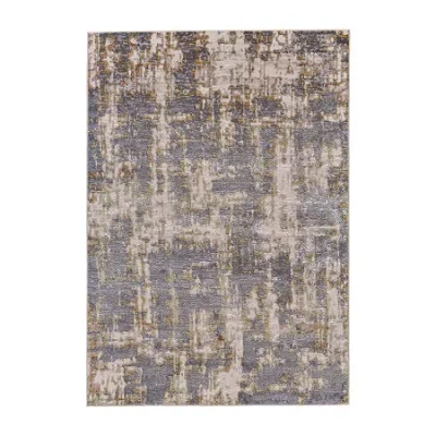 Weave & Wander Julie Abstract Indoor Rectangular Accent Rug In Yellow