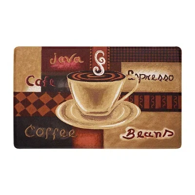 Achim Coffee Anti-fatigue 18"x30" Kitchen Mat In Multi