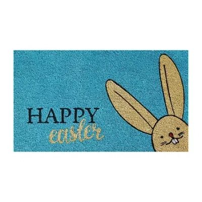Calloway Mills Happy Easter Outdoor Rectangular Doormat In Blue
