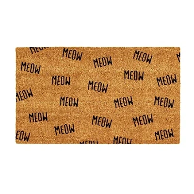Calloway Mills Lots Of Meow Outdoor Rectangular Doormat In Brown