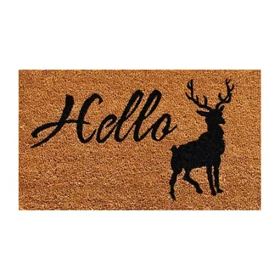 Calloway Mills Hello Elk Outdoor Rectangular Doormat In Multi
