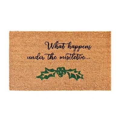 Calloway Mills Mistletoe Outdoor Rectangular Doormat In Multi