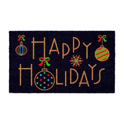 Calloway Mills Happy Holidays Outdoor Rectangular Doormat In Multi
