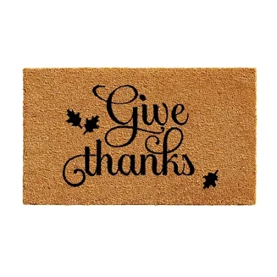 Calloway Mills Give Thanks Outdoor Rectangular Doormat In Multi