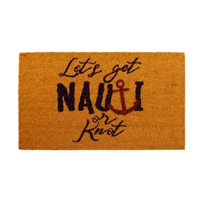 Calloway Mills Nauti Or Knot Outdoor Rectangular Doormat In Multi