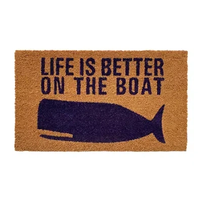 Calloway Mills Better On The Boat Outdoor Rectangular Doormat In Multi