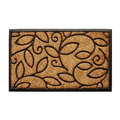 Calloway Mills Vine Leaves Outdoor Oval Doormat In Brown