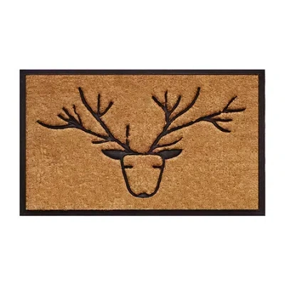 Calloway Mills Deer Outdoor Rectangular Doormat In Brown
