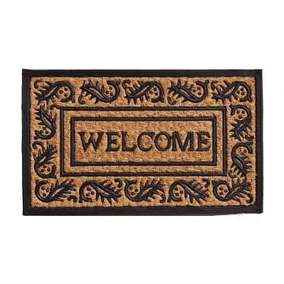 Calloway Mills Border Welcome Outdoor Rectangular Doormat In Multi