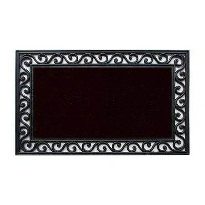 Calloway Mills Midnight Outdoor Rectangular Doormat In Black