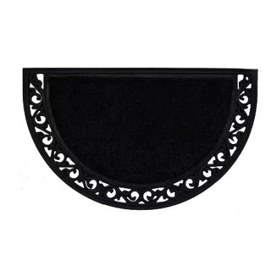 Calloway Mills Black Arch Outdoor Rectangular Doormat In Black