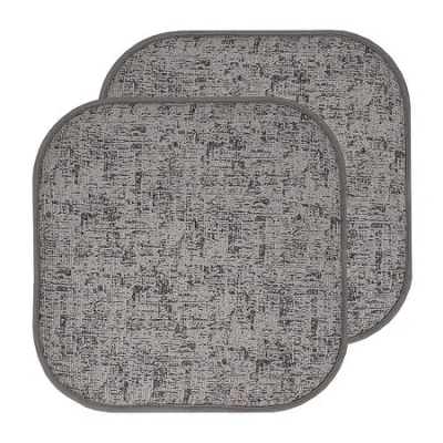 Sweet Home Collection Broadway Memory Foam No Slip Back 16" X 16" Chair Pad Cushion In Gray