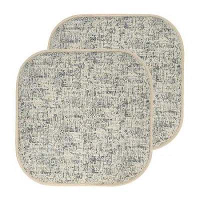 Sweet Home Collection Broadway Memory Foam No Slip Back 16" X 16" Chair Pad Cushion In Blue