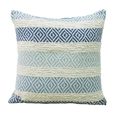 Vibhsa Dobby Weave Textured Square Throw Pillow In Multi