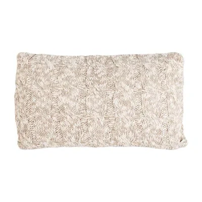 Safavieh Chunky Knit Rectangular Throw Pillow In White