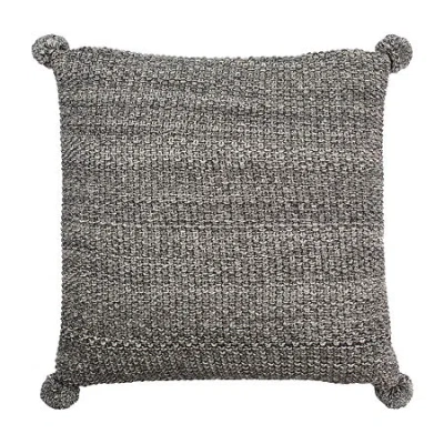 Safavieh Pom Pom Knit Square Throw Pillow In Gray