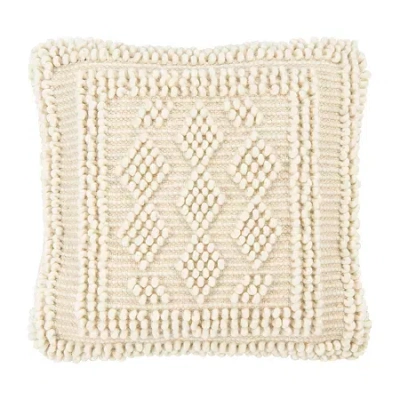 Safavieh Darvey Square Throw Pillow In White