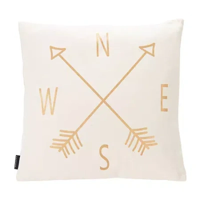 Safavieh Compass Square Throw Pillow In Sand