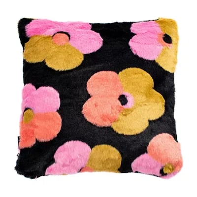 Safavieh Flower Child Fur Square Throw Pillow In Multi