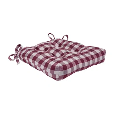 Achim Buffalo Check Tufted Dining Cushion In Red