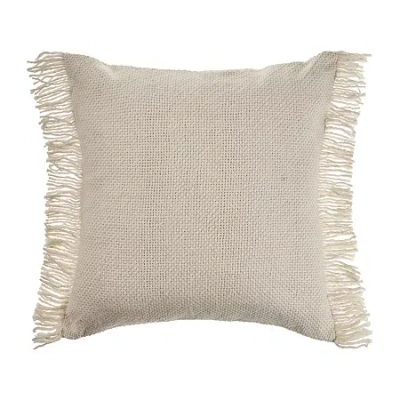 Lr Home Square Throw Pillow In White