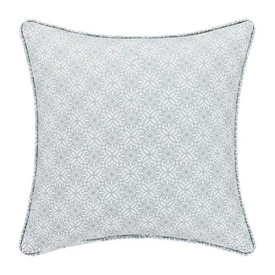 Royal Court Square Throw Pillow In Blue