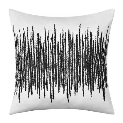 Royal Court Square Throw Pillow In Black