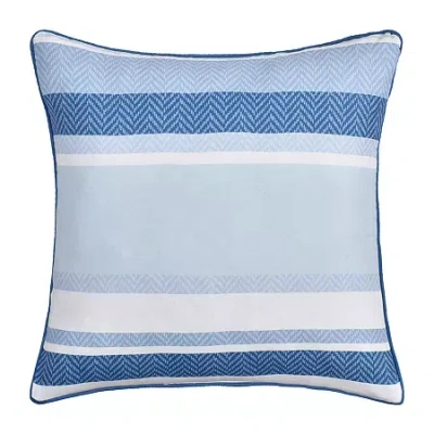 Royal Court Square Throw Pillow In Blue