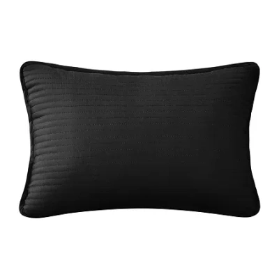 Royal Court Rectangular Throw Pillow In Black