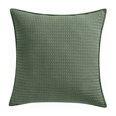 Cannon Cotton Waffle Decorative Pillow Bed Pillow In Green