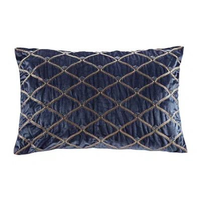 Croscill Aumont Oblong Bed Rest Pillow In Blue