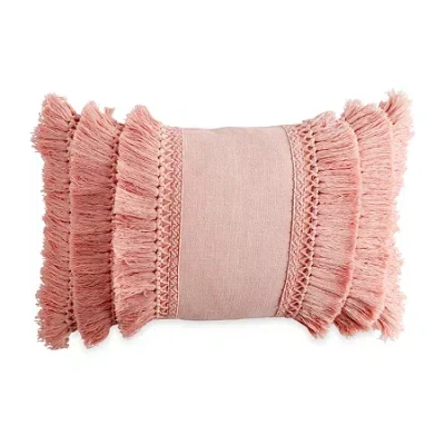 Chf Fringe Throw Pillow In Pink