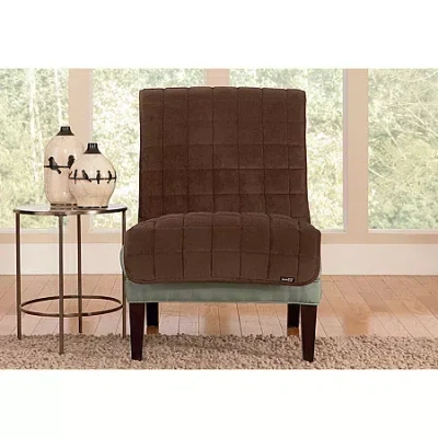 Sure Fit Deluxe Pet Armless Furniture Chair Protector In Brown